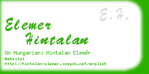 elemer hintalan business card