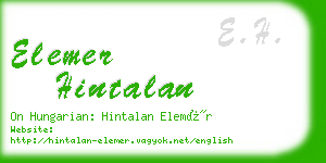 elemer hintalan business card